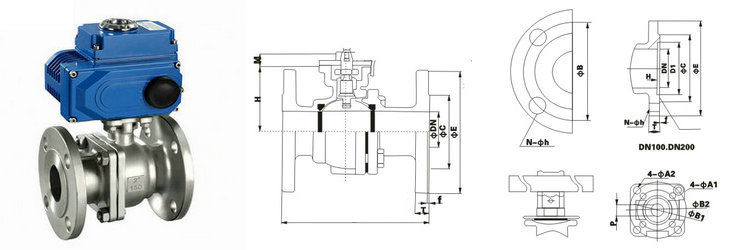 電動高平臺球閥閥體結(jié)構(gòu)圖 電動高平臺球閥閥體結(jié)構(gòu)圖